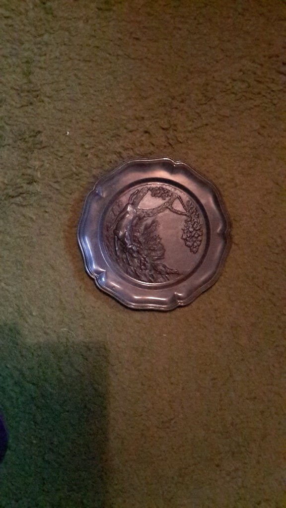 tinnen bordje, Antiek en Kunst, Antiek | Tin, Ophalen of Verzenden