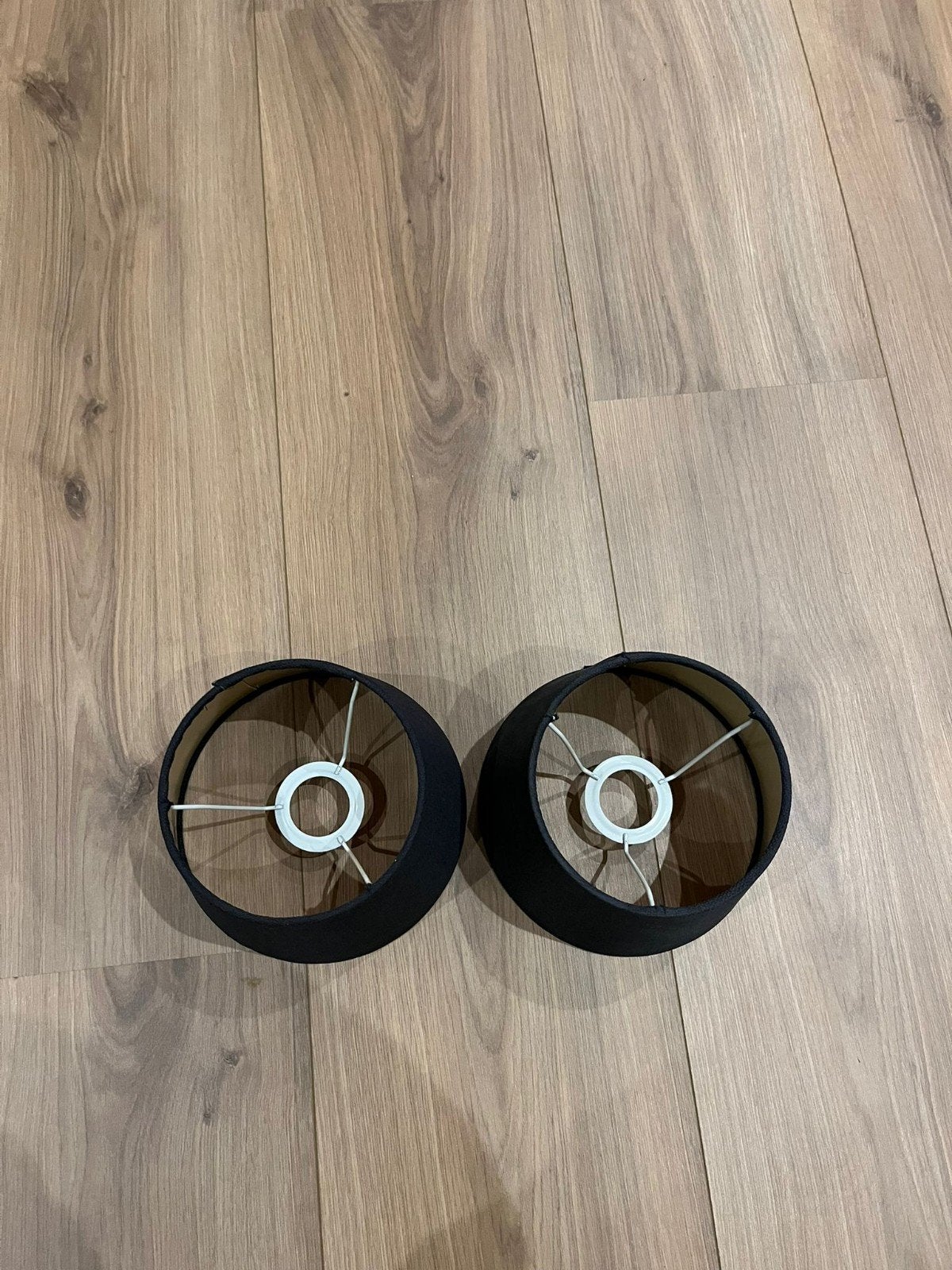 2 zwarte lampenkappen, diameter 20cm, Ophalen, 20 cm, 13 cm