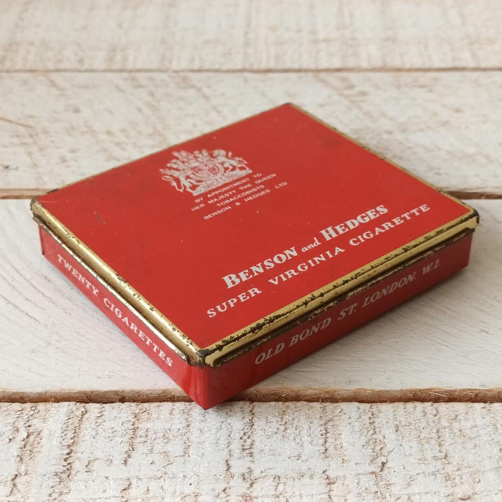 Vintage Benson & Hedges sigarettenblikje, Verzamelen, Rookartikelen, Aanstekers en Luciferdoosjes, Ophalen of Verzenden, Gebruikt