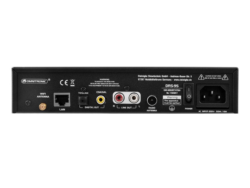 OMNITRONIC DRS-95 Internet Radio with DAB+ and Bluetooth, Audio, Tv en Foto, ., Nieuw, Ophalen of Verzenden, .