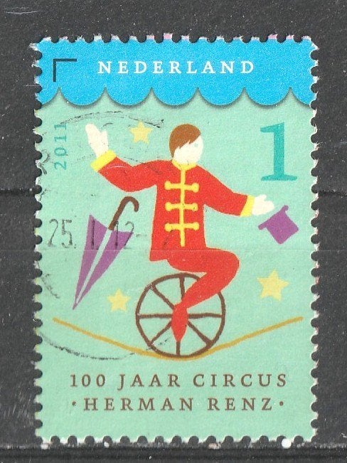 nvph 2877 Circus Herman Renz 2011, Verzenden, Na 1940, Gestempeld