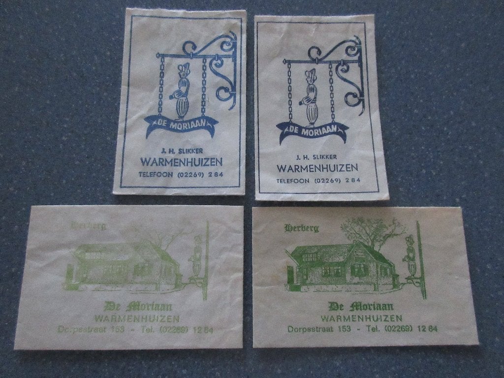 4 x Warmenhuizen, herberg De Moriaan, Verzamelen, Verzenden, Nederland