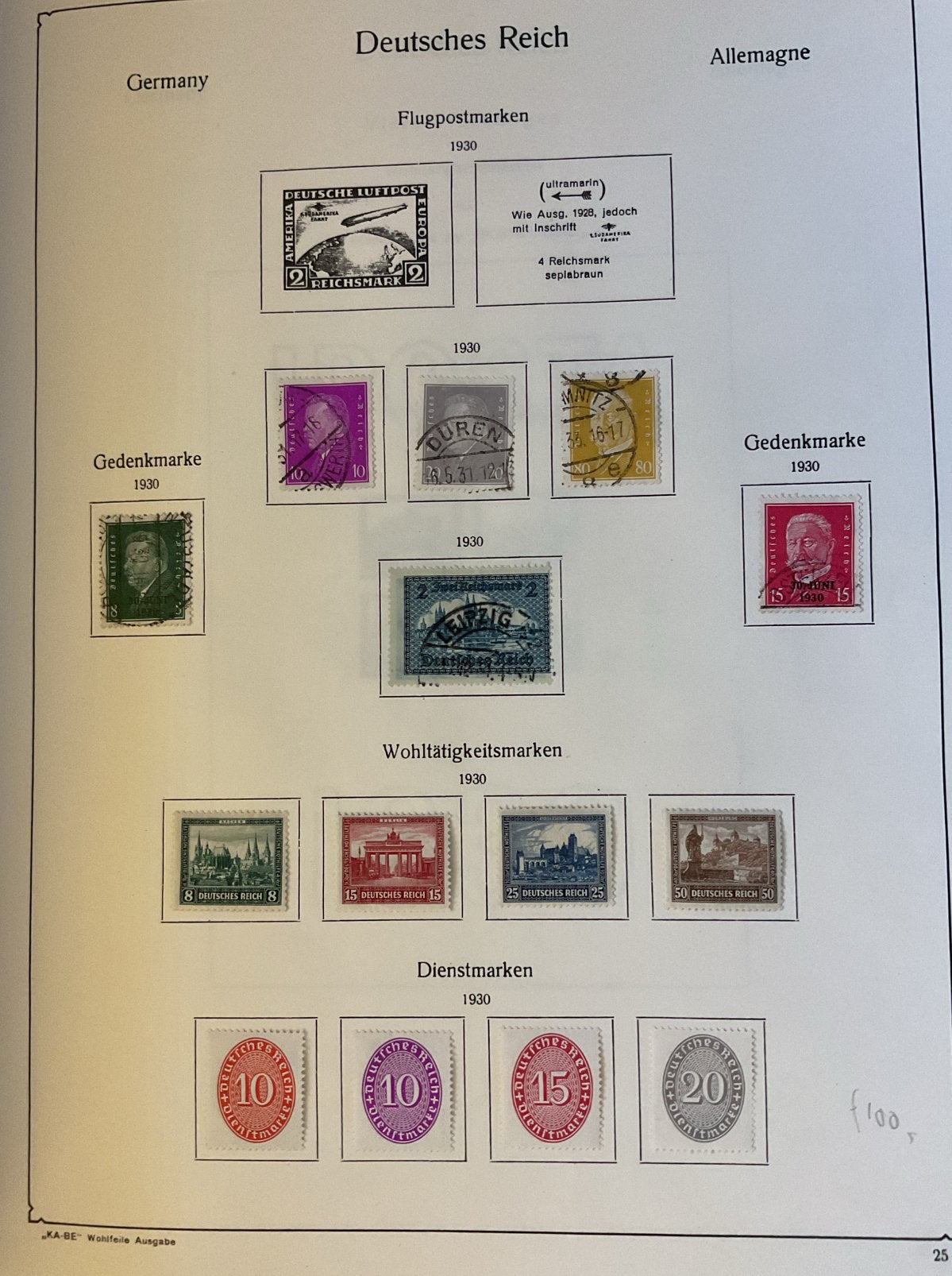 601/2) Deutsches Reich 1872/1945 verzameling in KABE album, Postzegels en Munten, Postzegels | Volle albums en Verzamelingen, Verzenden