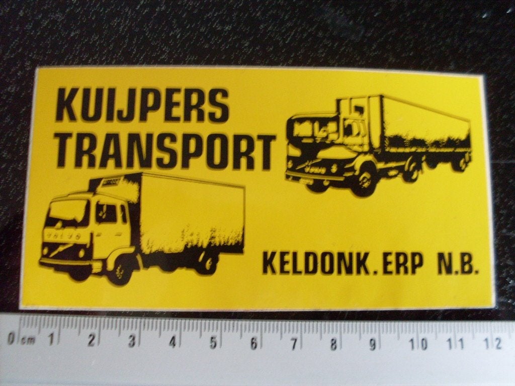 sticker Kuijpers transport keldonk erp volvo truck, Verzamelen, Verzenden, Zo goed als nieuw, Bedrijf of Vereniging