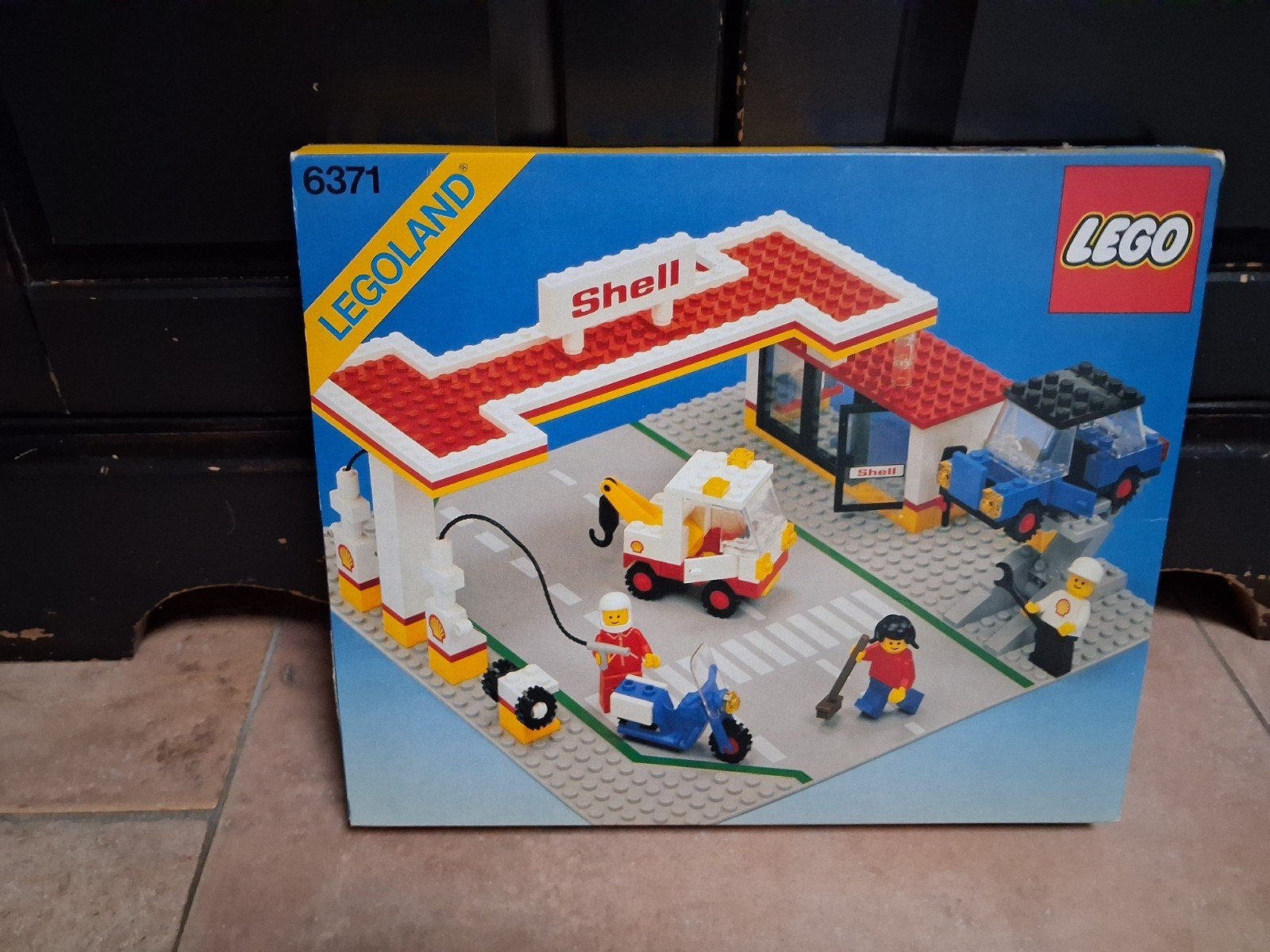 Legoland Vintage Nr 6371 Shell Service Station + doos, Lego, Ophalen of Verzenden, Zo goed als nieuw, LEGOLAND