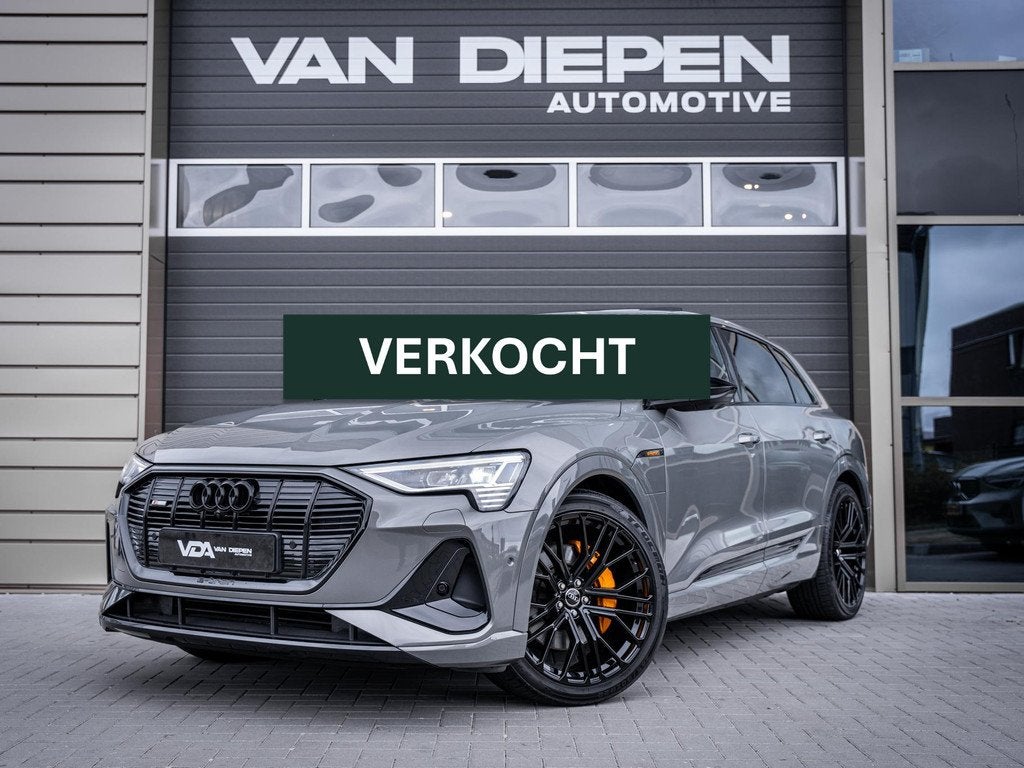 Audi e-tron 55 quattro S edition 95 kWh - 3x S-Line l Chrono, Auto's, Audi, Automaat, Zwart, 95 kWh, Leder