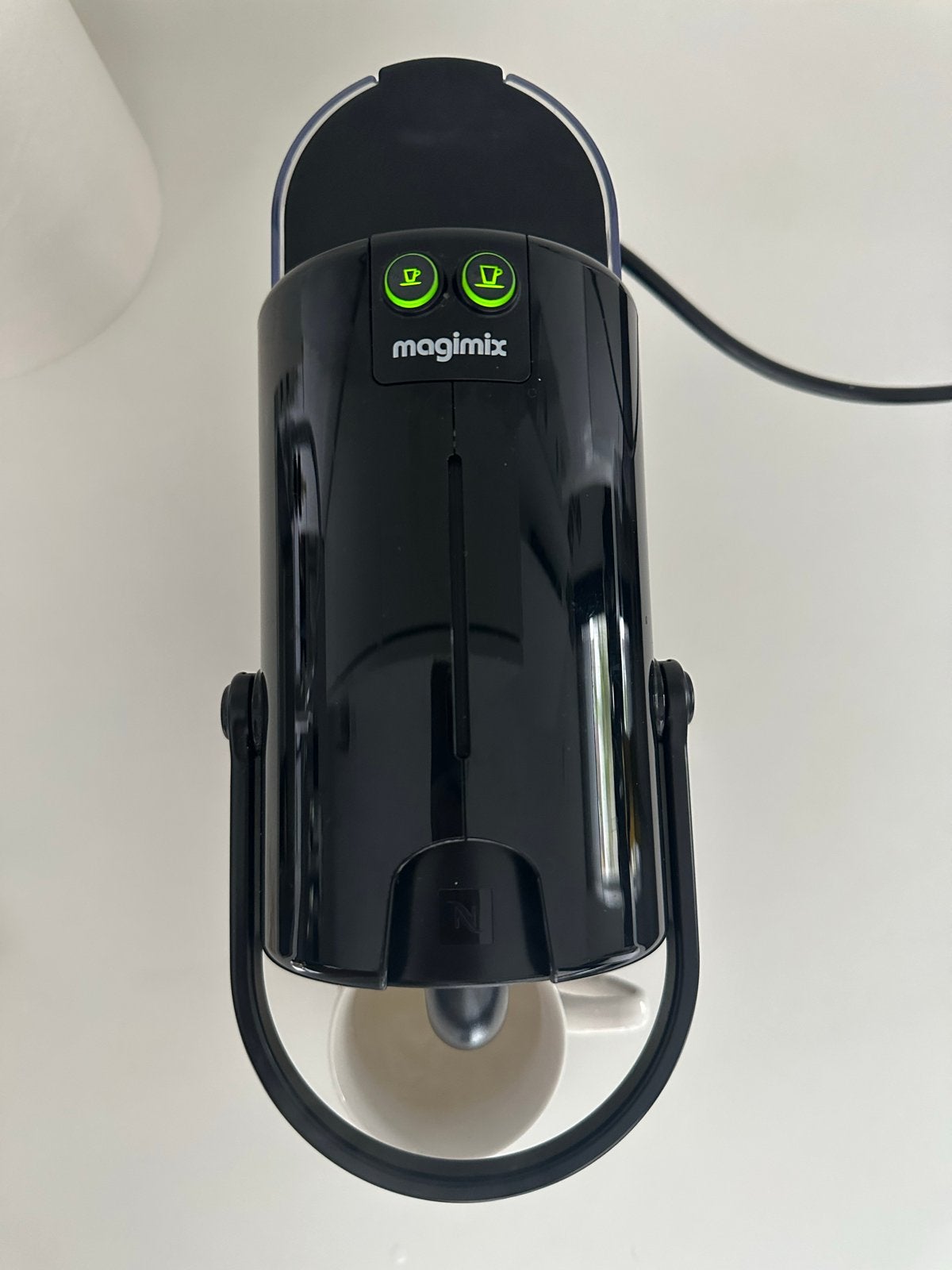 Magimix Nespresso Inissia koffiezetapparaat zwart, Gebruikt, Verzenden, Espresso apparaat, 1 kopje