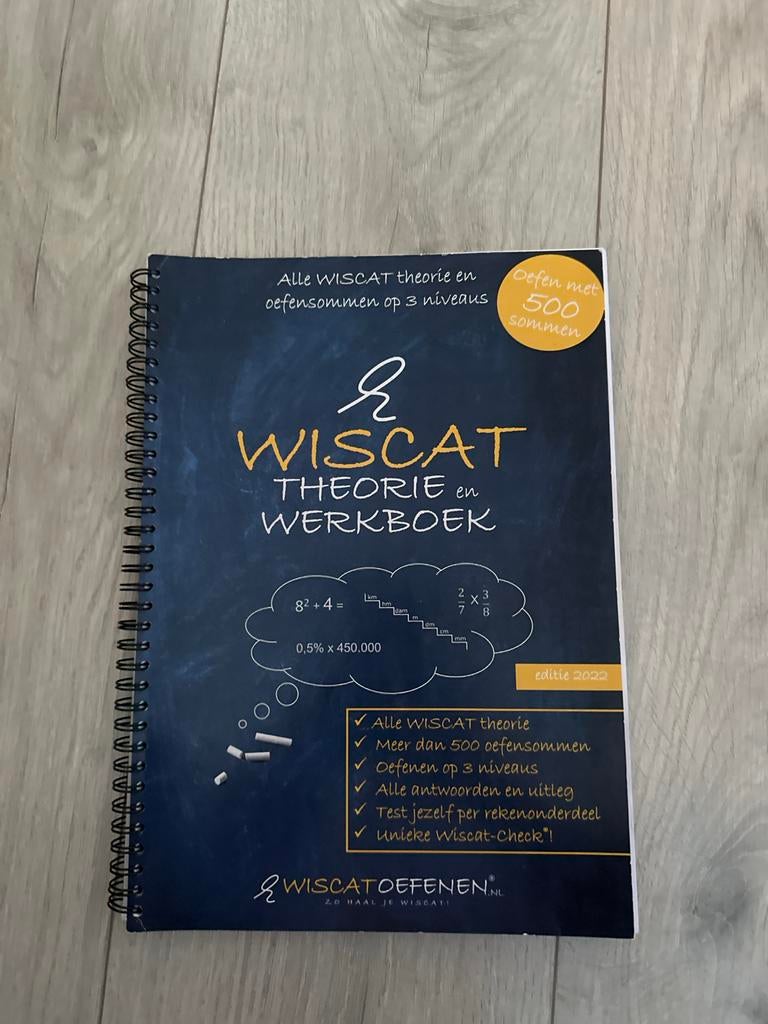 WISCAT/RWT Theorie- en Werkboek PABO rekenen, Ophalen of Verzenden, Beta, Zo goed als nieuw, HBO