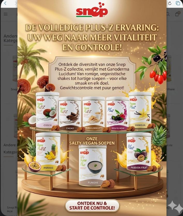 Snep Vegan Plus - Maaltijdvervanger (Verschillende smaken), Verzenden, Zegels, Bonnen of Punten