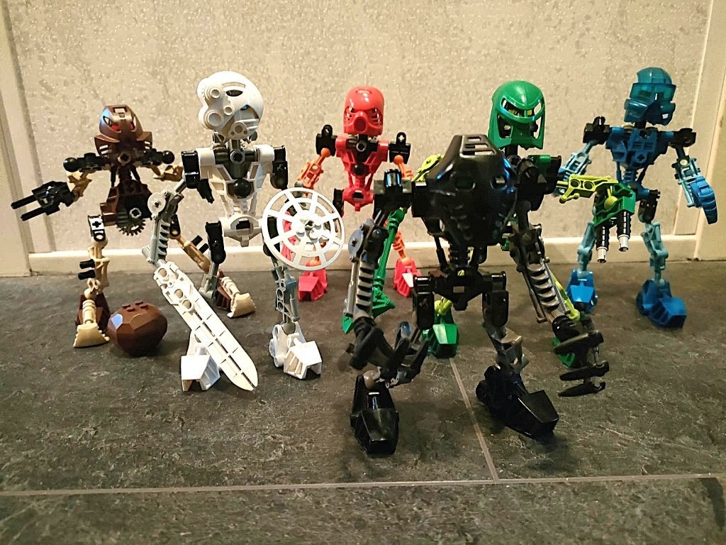 Lego Bionicle Toa Mata set met instructieboekjes, Gebruikt, Bionicle, Lego, Ophalen of Verzenden
