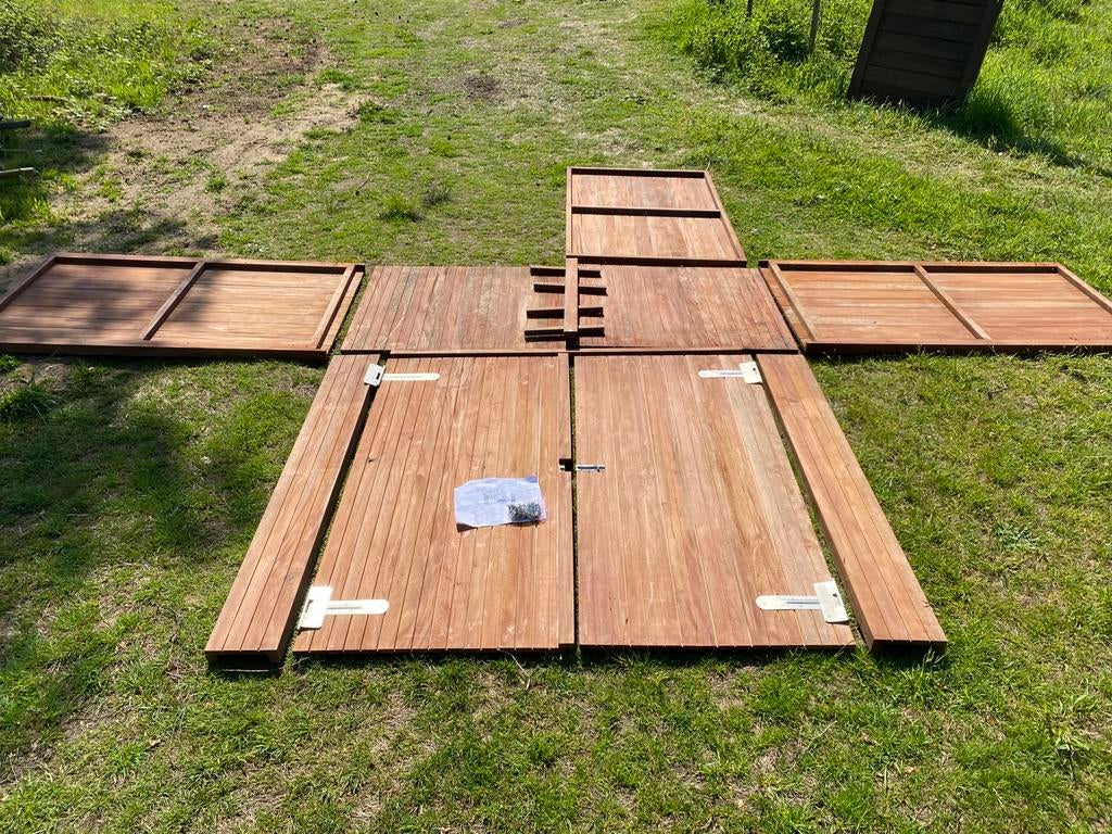 Tuinkast Lima hardhout 205 x 94 x 162 cm (incompleet), Tuin en Terras, Bergingen en Tuinkasten, Nieuw, Overige typen, Hout, Ophalen
