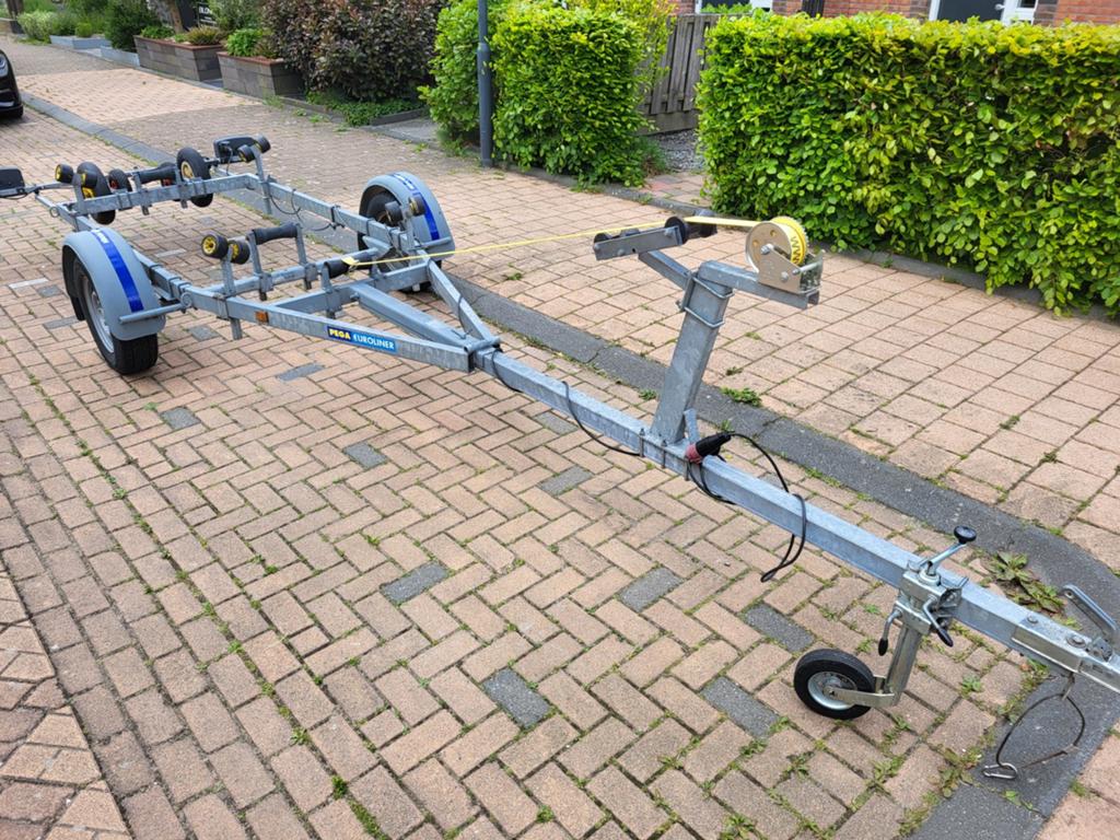 Pega sh750 Euroliner kanteltrailer 850kg as, Watersport en Boten, Boottrailers, Ophalen, Gebruikt, Minder dan 6 meter, Overige typen