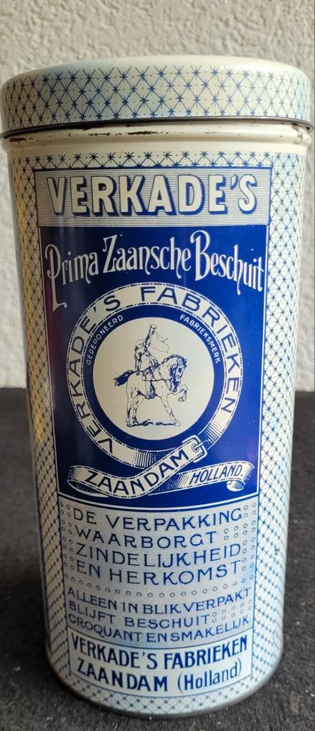 Vintage Verkade's Prima Zaansche Beschuit bus,, Ophalen of Verzenden, Gebruikt, Verkade