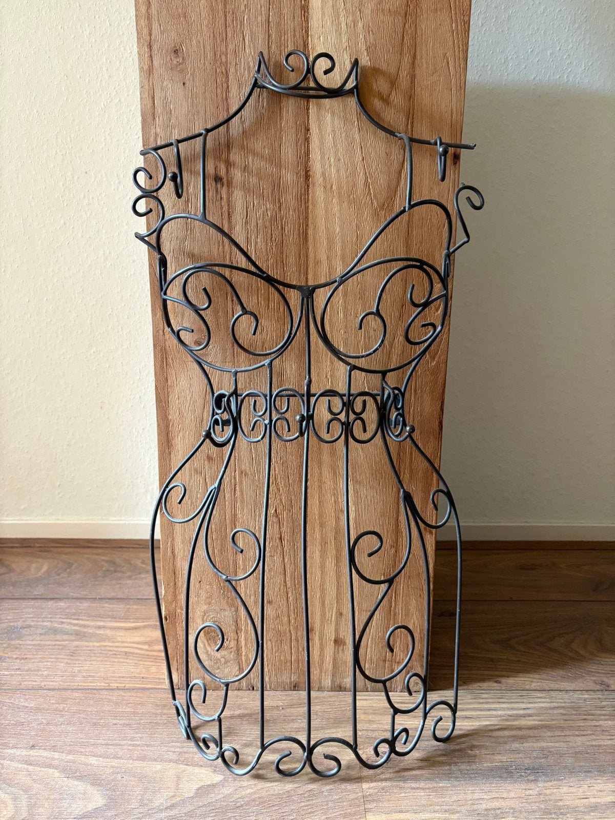 Unieke vintage metalen paspop voor sieraden of decoratie, Ophalen, Metaal, Gebruikt, Brocante