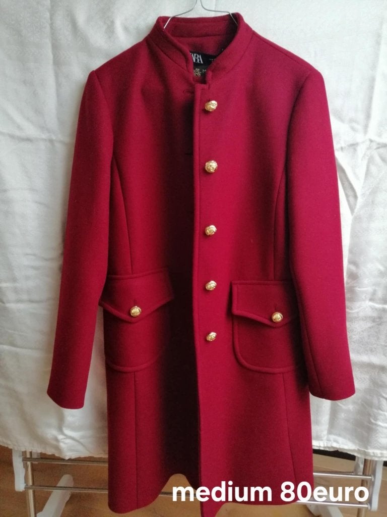 Burgundy Jas (Zara size M), Kleding | Dames, Jassen | Winter, Zara, Zo goed als nieuw, Rood, Ophalen