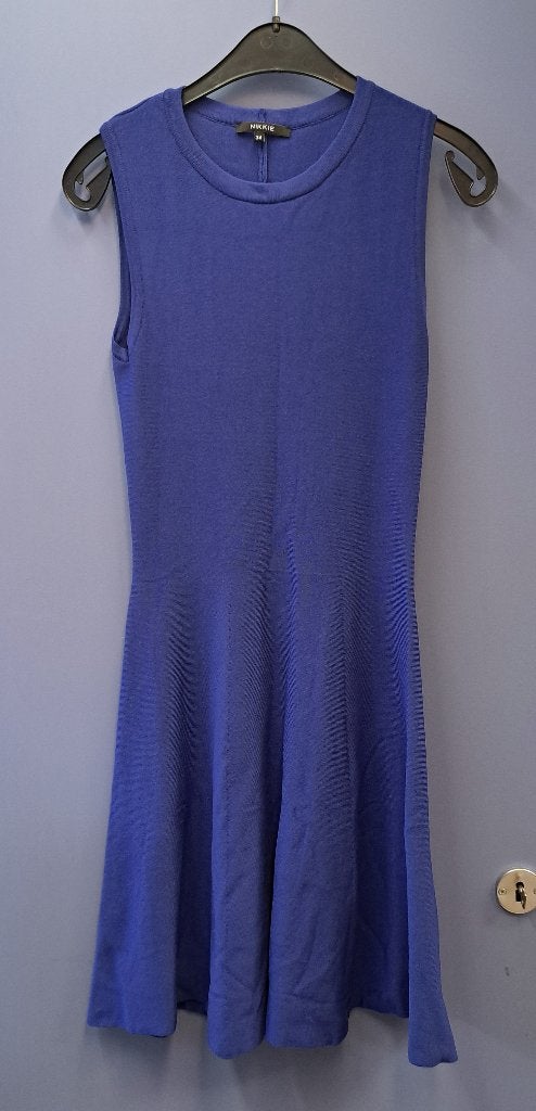 Nikkie kobalt blauwe jurk dikkere stof skaterdress XS 44995, Blauw, ., Nikkie, Ophalen of Verzenden
