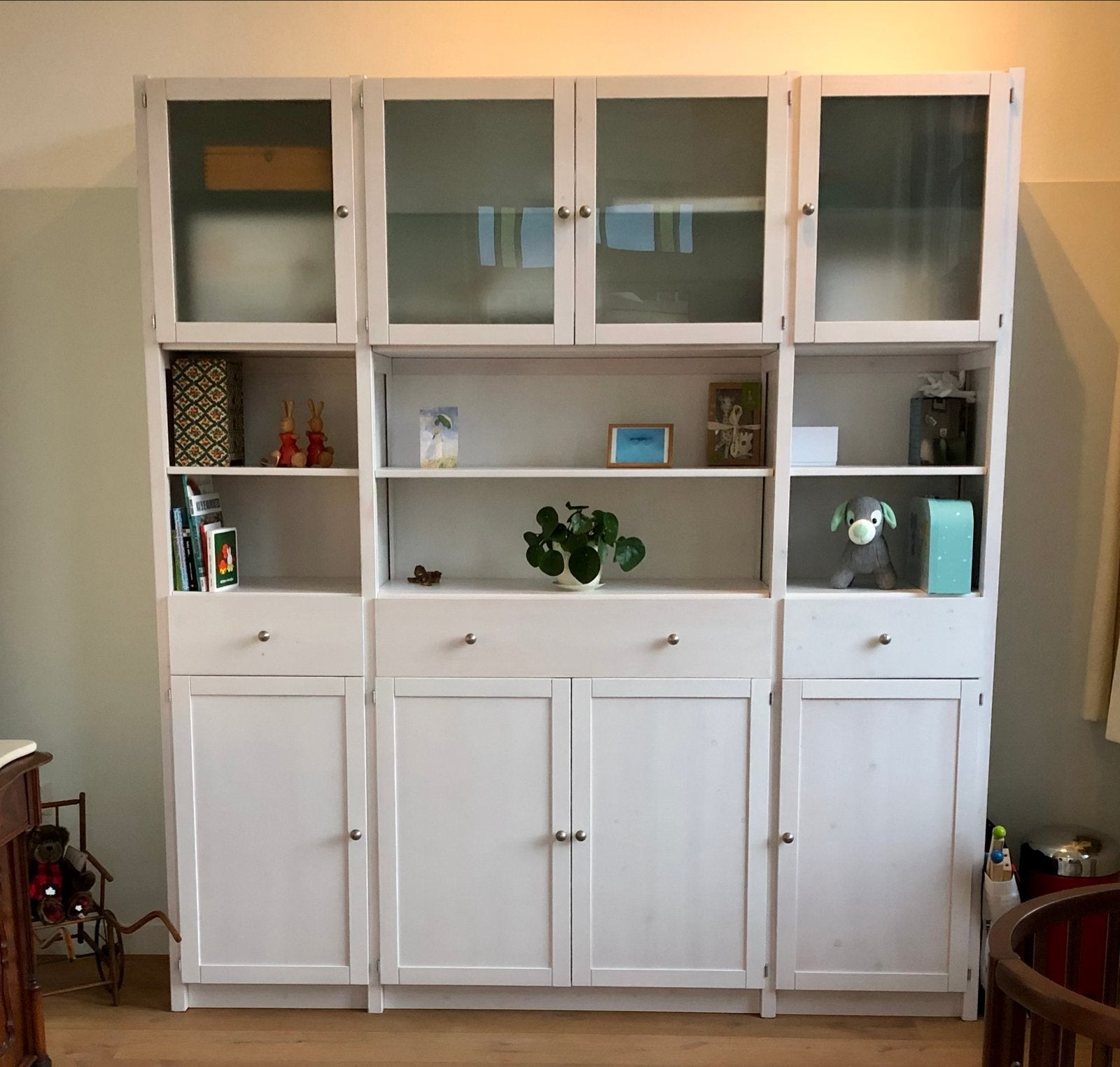Lundia kast - Multifunctioneel met Glas en Lades, Ophalen, 200 cm of meer, 150 tot 200 cm, Met lade(s)