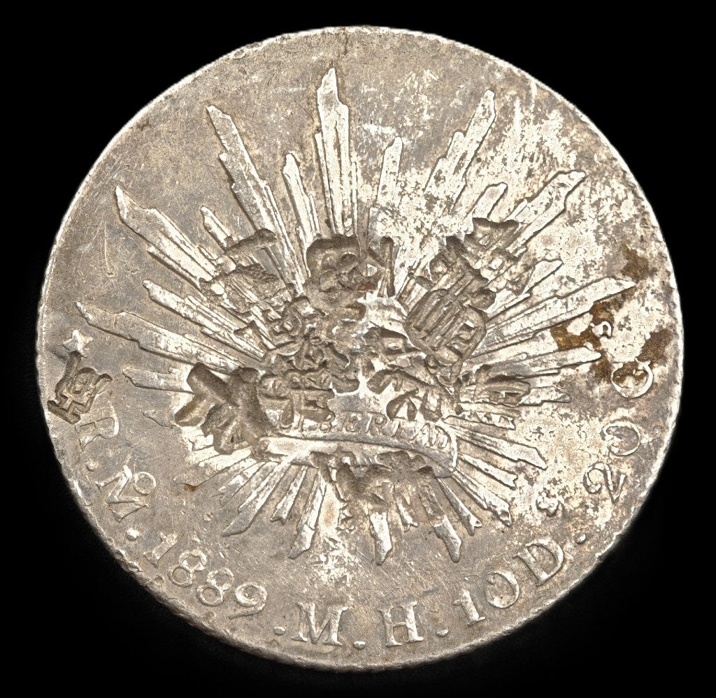 Mexico 8 Reales Chopmarks, Ophalen of Verzenden, Midden-Amerika, Losse munt, Zilver