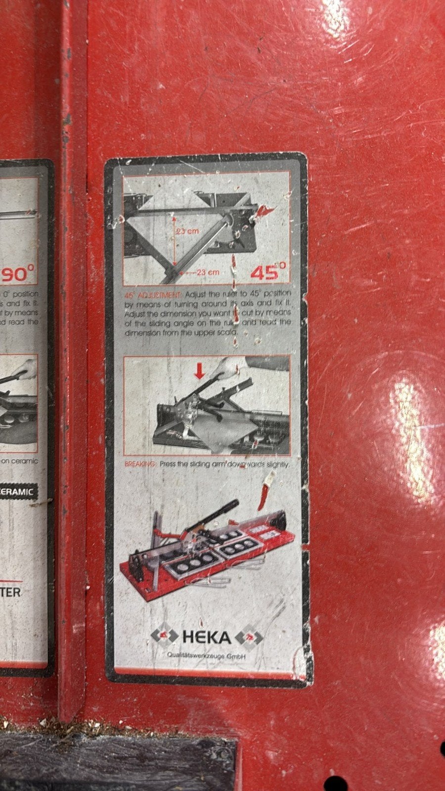 Giga-Cut Kristal Professionele Tegelsnijder 935 mm, Ophalen, Gebruikt, Overige merken, Snijgereedschap