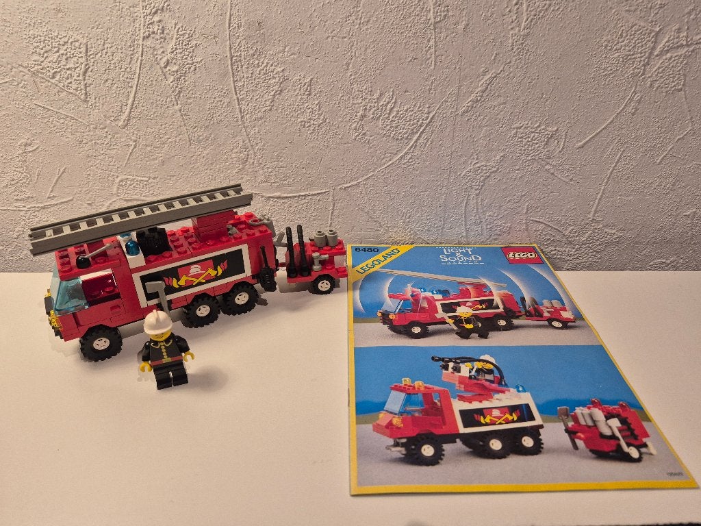 Lego Town 6480 Hook and Ladder Truck, Kinderen en Baby's, Speelgoed | Duplo en Lego, Gebruikt, Lego, Ophalen of Verzenden, Compleet
