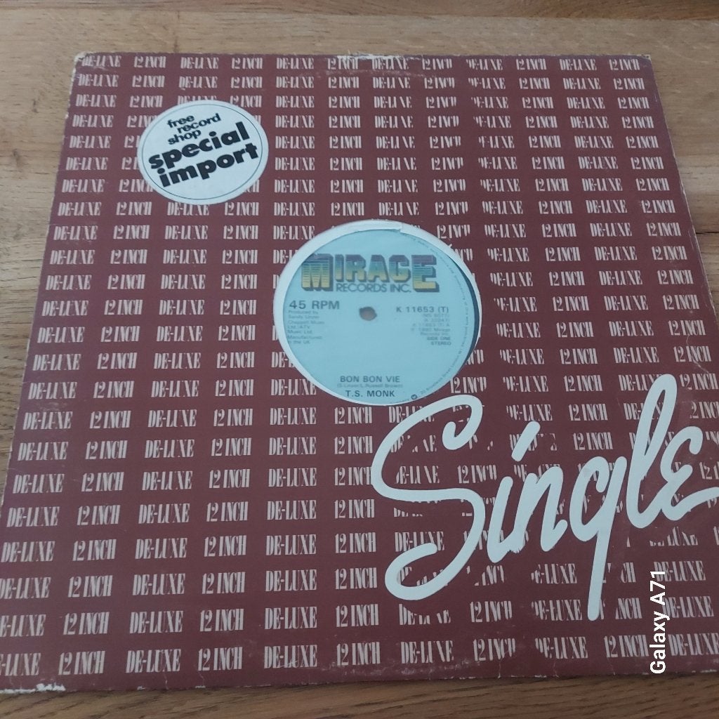 12 inch Maxisingel T.S. Monk - Bon Bon Vie  (1980), Gebruikt, Ophalen of Verzenden, Beschermende buitenhoes, Disco