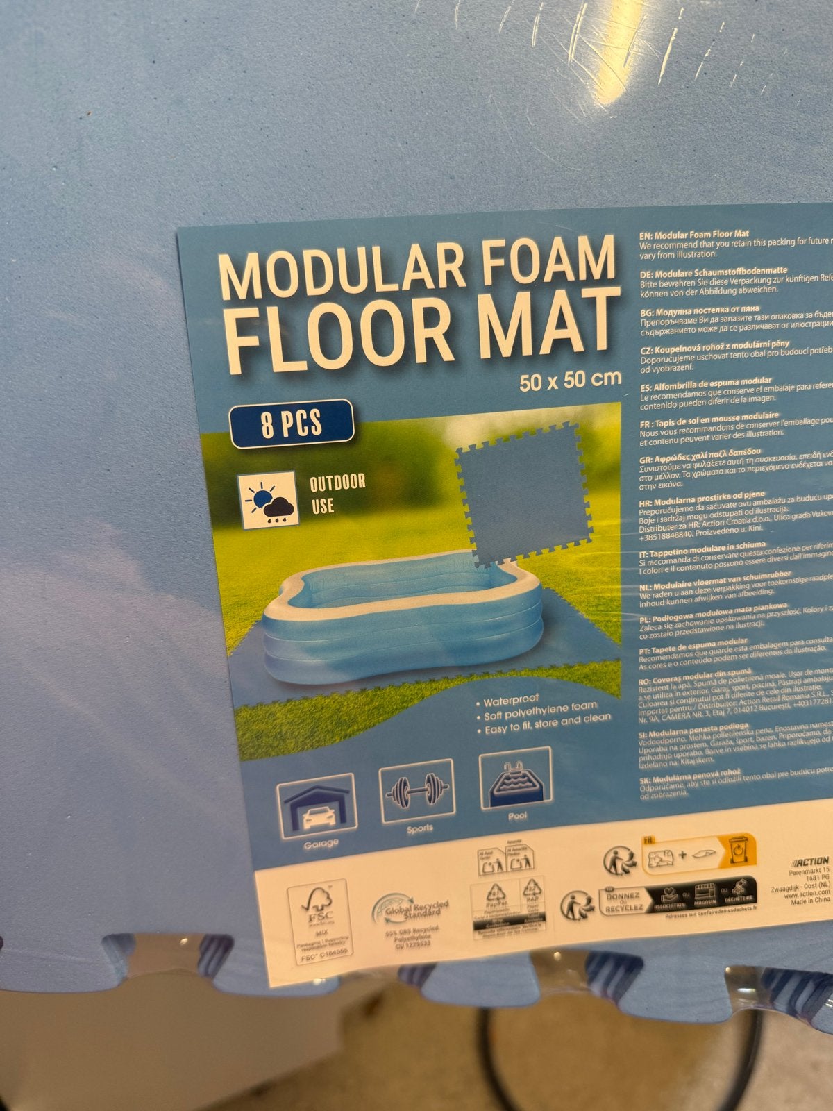 Modulaire Schuimvloermat - 8 stuks voor buiten, Ophalen, Nieuw