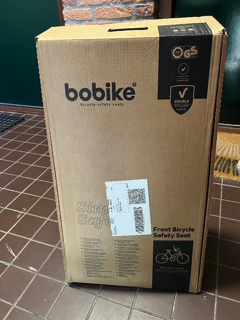 Bobike scherm kinderzitje in verpakking, Fietsen en Brommers, Fietsaccessoires | Fietsstoeltjes, Ophalen, Voorzitje, Zo goed als nieuw