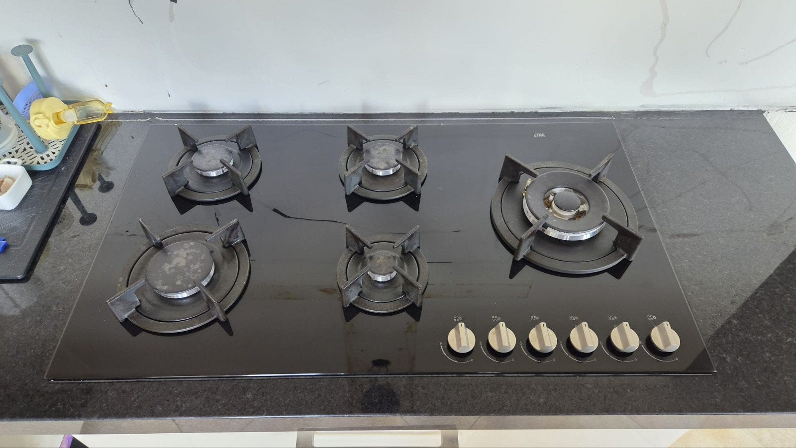 Etna inbouw gaskookplaat 90cm 2 jaar oud, Ophalen, Zo goed als nieuw, Inbouw, Gas
