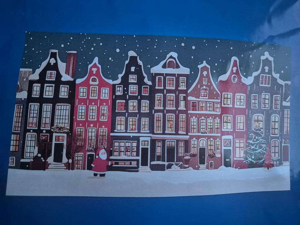 Snowy Amsterdam pre printed cross stitch set, Ophalen of Verzenden, Nieuw, Handborduren, Borduurpakket