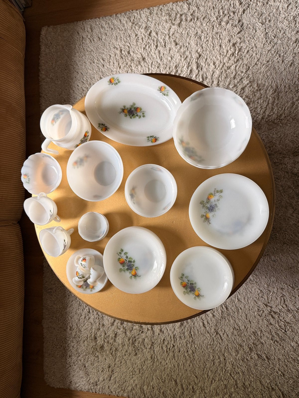 Arcopal Fleur De France vintage servies (in 1 koop), Ophalen