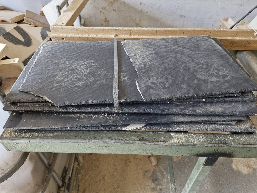 stapel lei platen   leien leisteen, Doe-het-zelf en Verbouw, Dakpannen en Dakbedekking, Ophalen, Overige materialen, Zwart, Overige typen