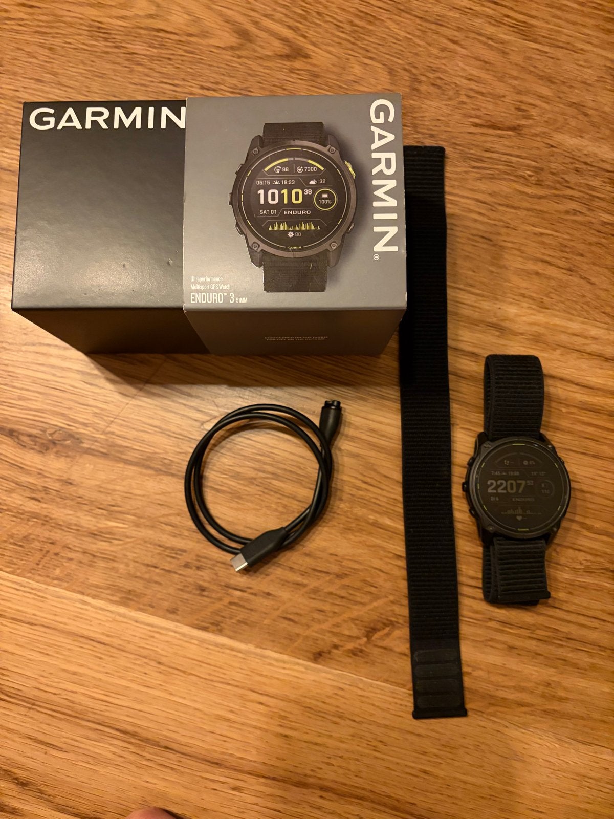 Garmin Enduro 3, Gebruikt, Stappen, Zwart, IOS