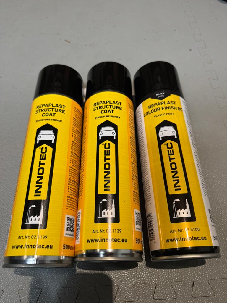 Innotec colour finish en structure coat bumper lak spray, Auto diversen, Onderhoudsmiddelen, Ophalen