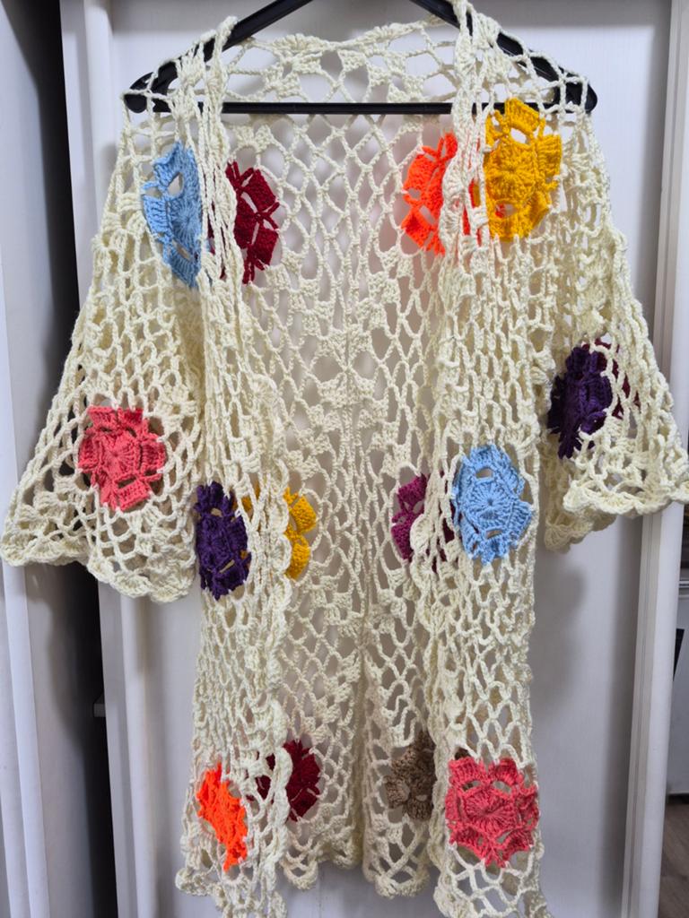 Gehaakte vest boheme ibiza bloemen L-xl crèches vest, Kleding | Dames, Ophalen of Verzenden, Nieuw, Maat 42/44 (L), Overige kleuren