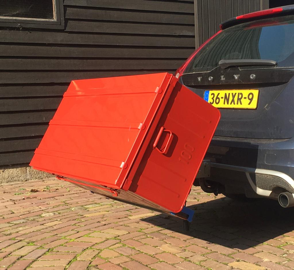 Trekhaakkoffer KANTELBAAR skibox bagagebox trekhk kist box, Caravans en Kamperen, Camper-accessoires, Ophalen of Verzenden, Zo goed als nieuw