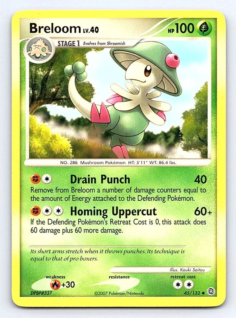 Breloom SW 45 non holo, Ophalen of Verzenden, Gebruikt, Losse kaart, Foil