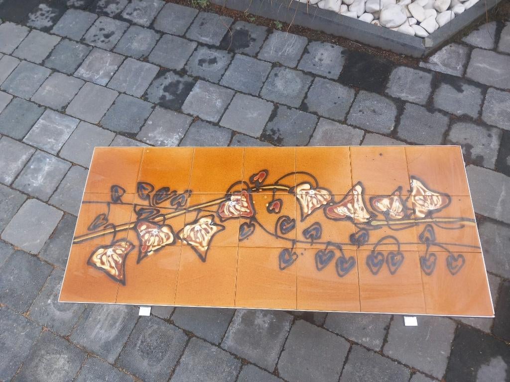 Vintage Design Keramische Salontafel – Adri / Belarti Stijl, Ophalen, Gebruikt, 100 tot 150 cm, 50 tot 100 cm