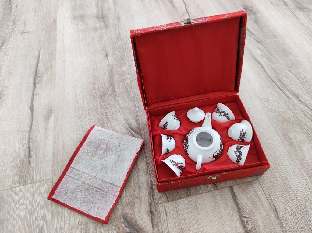 Prachtig Chinees theeserviesje inclusief luxe box. Servies., Ophalen of Verzenden