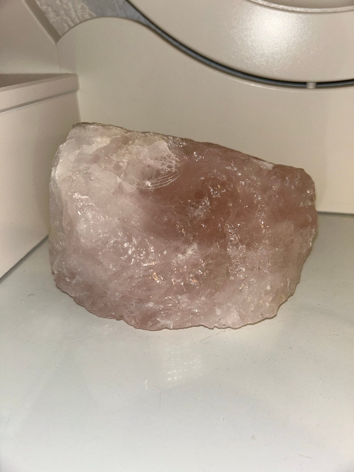 Grote ruwe Rozenkwarts steen - Natuurlijke kristal, Ophalen of Verzenden, Gebruikt