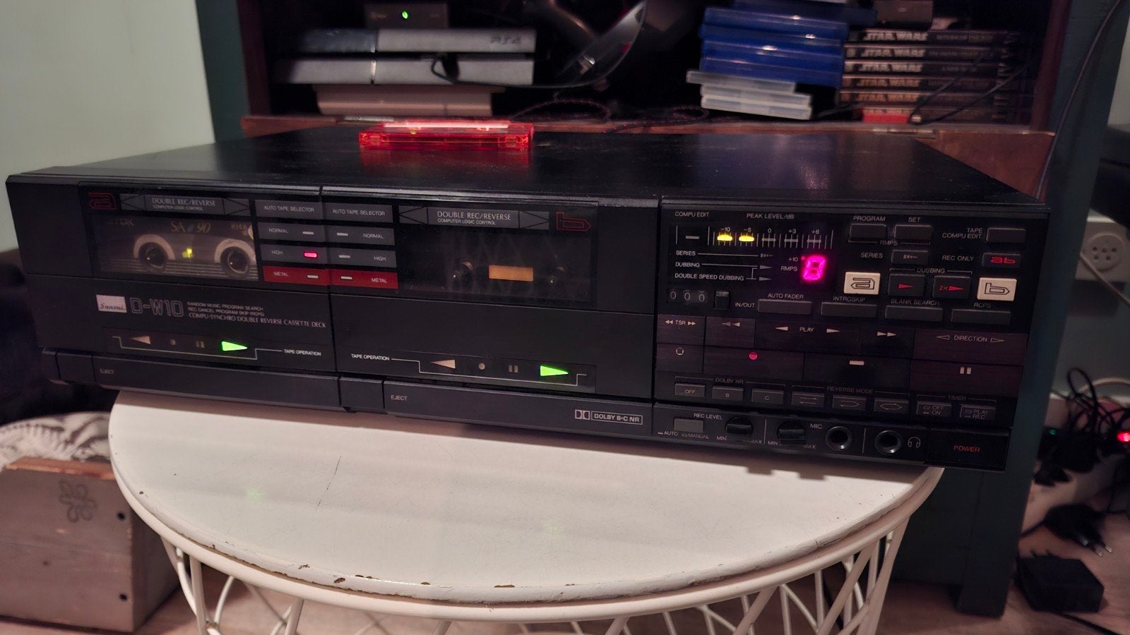 Sansui D-W10 Dubbel Cassettedeck - Vintage Audio, Ophalen, Dubbel, Overige merken, Auto-reverse