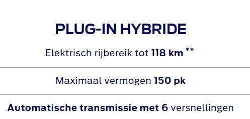 Ford Transit Connect 1.5 EcoBoost PHEV L2 Limited | 17" LM V, 12 maanden, 1498 cc, Euro 6, 4 cilinders