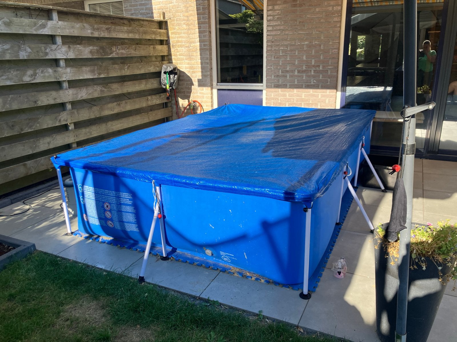Bestway Steel Pro zwembad 300x201x66 cm met toebehoren, Ophalen, Gebruikt, Opzetzwembad, 200 tot 400 cm