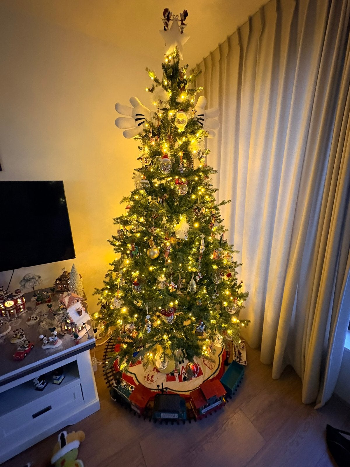 Kerstboom 240 cm. Met geïntegreerde led verlichting, Diversen, Kerst, Ophalen, Zo goed als nieuw