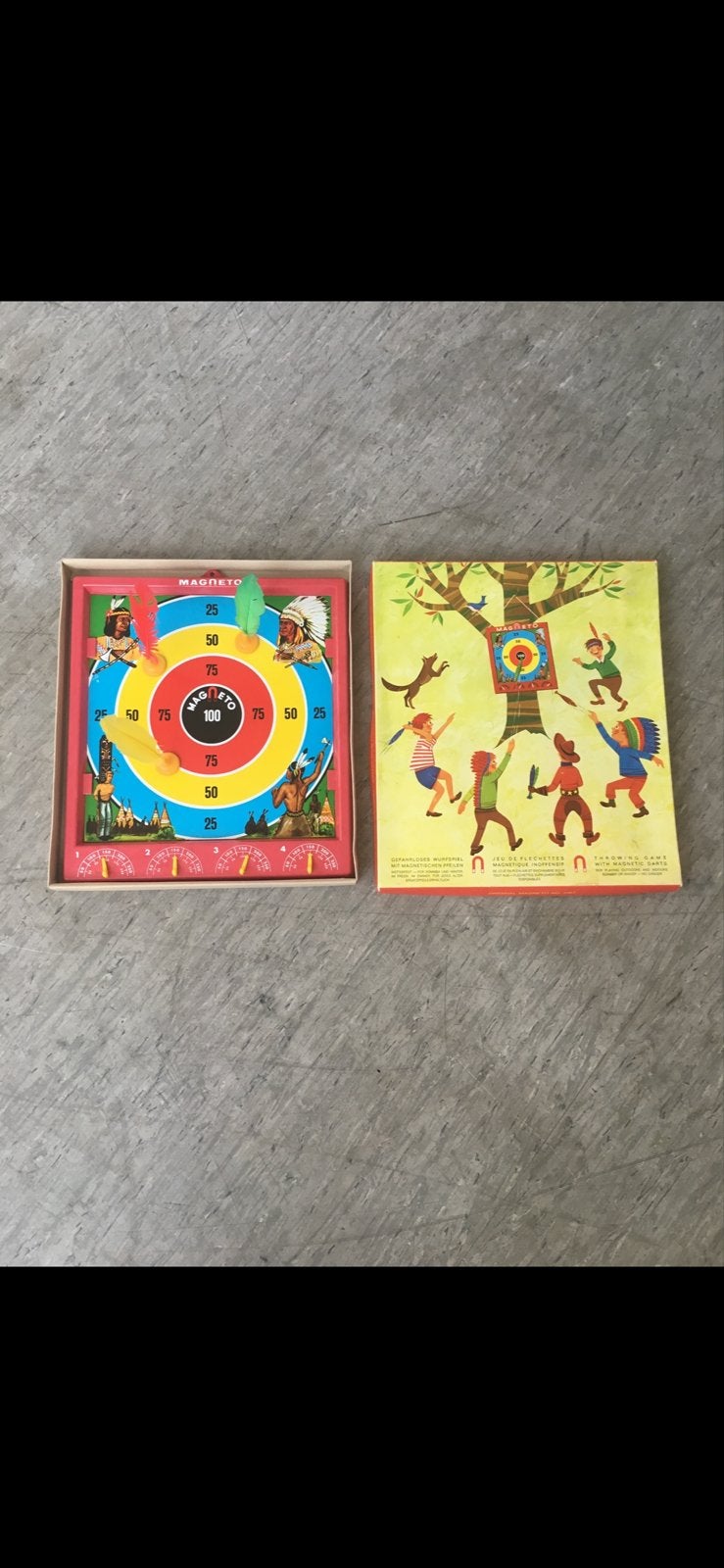 Vintage Magneto Werpspel - Pijl en Boog Thema, Ophalen of Verzenden, Gebruikt, Jongen of Meisje