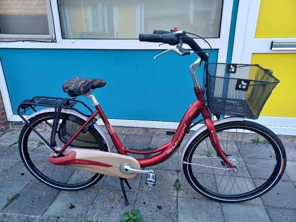Union Flow 26 inch damesfiets incl. Basil mandje, Versnellingen, Zo goed als nieuw, 50 tot 53 cm, Ophalen
