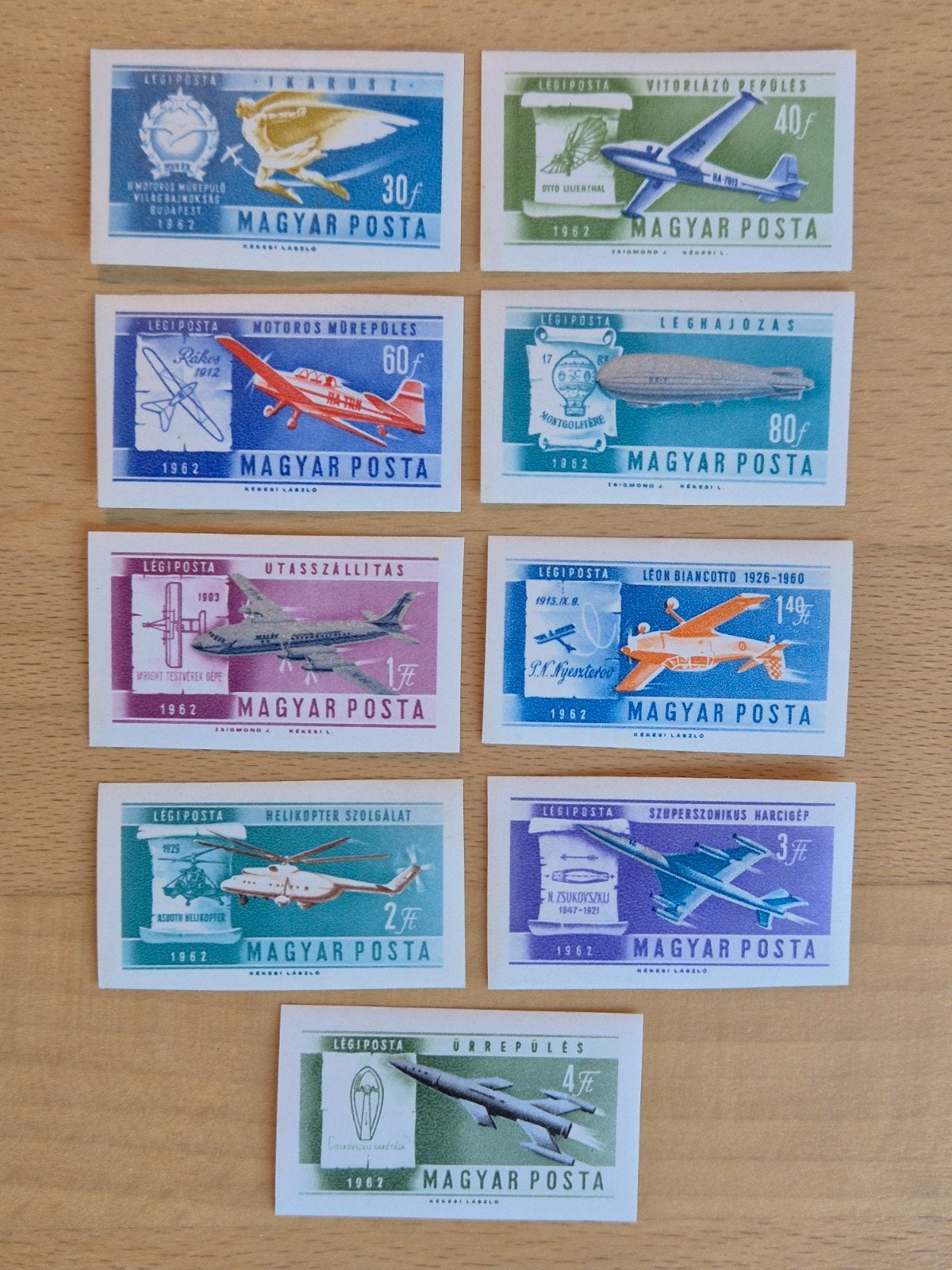 Hongarije 1962 luchtvaart (ongetand), Ophalen of Verzenden, Postfris