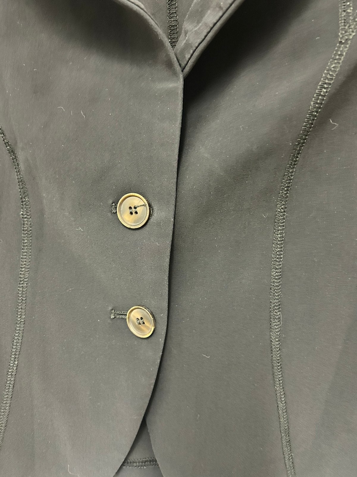 Penn & Ink Blazer Maat 38 Zwart Kort Getailleerd, Kleding | Dames, Maat 38/40 (M), Pu, Verzenden, Zwart