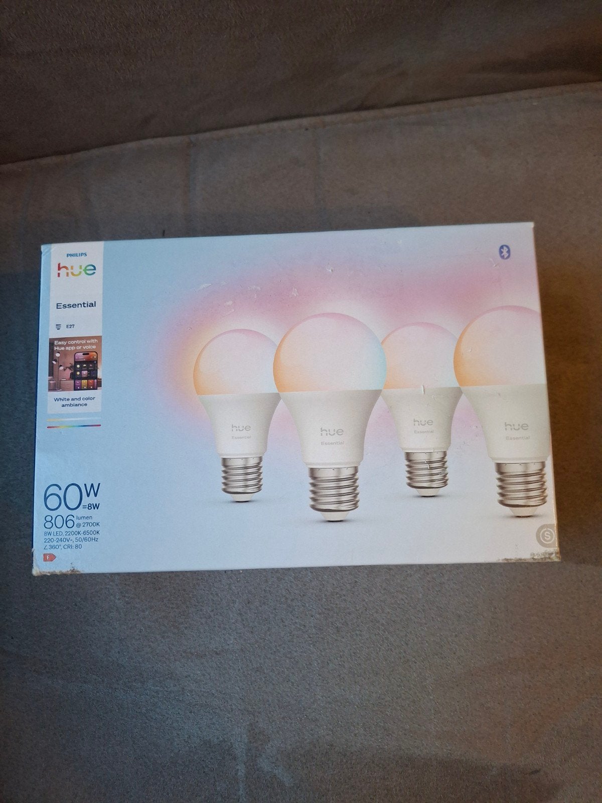 Philips hue essential E27 4x, Ophalen, Led-lamp, Nieuw, E27 (groot)