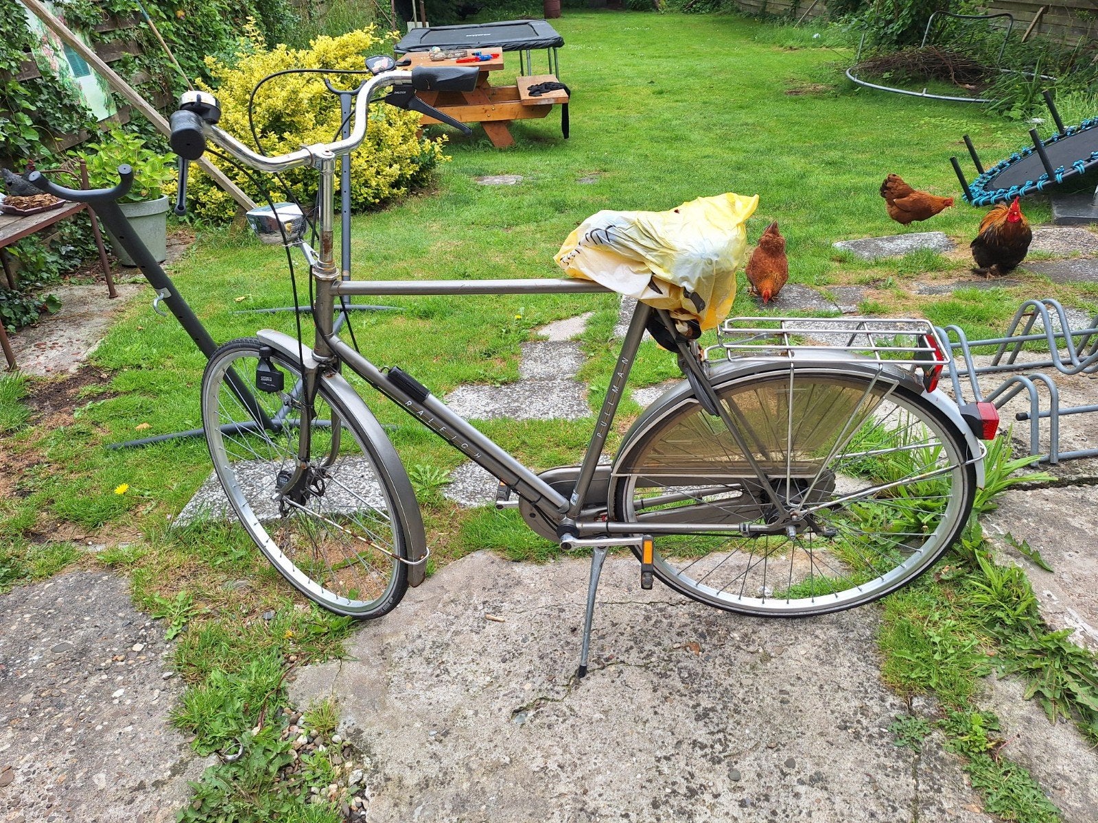 Herenfiets - Raleigh Pullman, Fietsen en Brommers, Gebruikt, Velgrem, 57 tot 61 cm, Ophalen