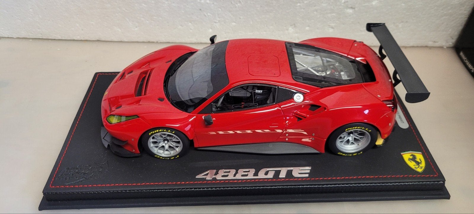 BBR Ferrari 488 GTE Press 2015 Rosso Corsa, Ophalen of Verzenden, Zo goed als nieuw, Auto, Overige merken
